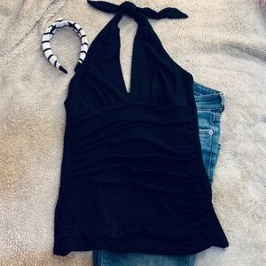 Trina Turk black halter top